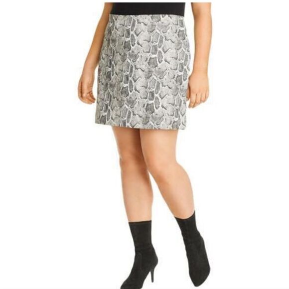 Aqua Curve Snake Skin Print Mini Skirt Plus Size 1x - Picture 1 of 9